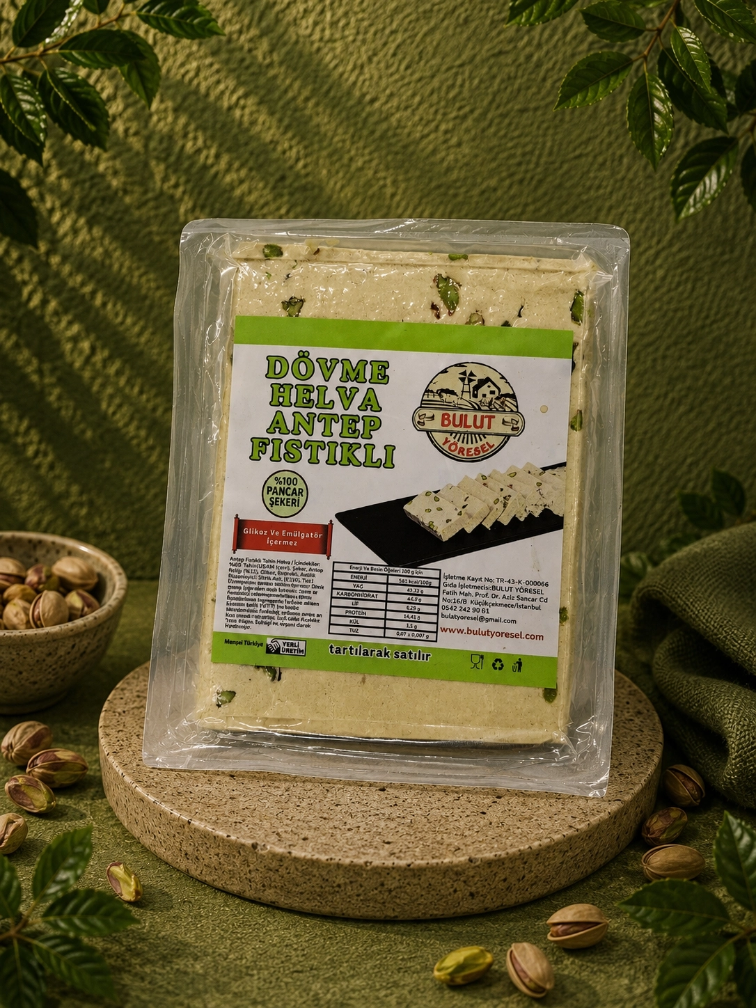 Dövme Antep Fıstıklı Helva 400gr
