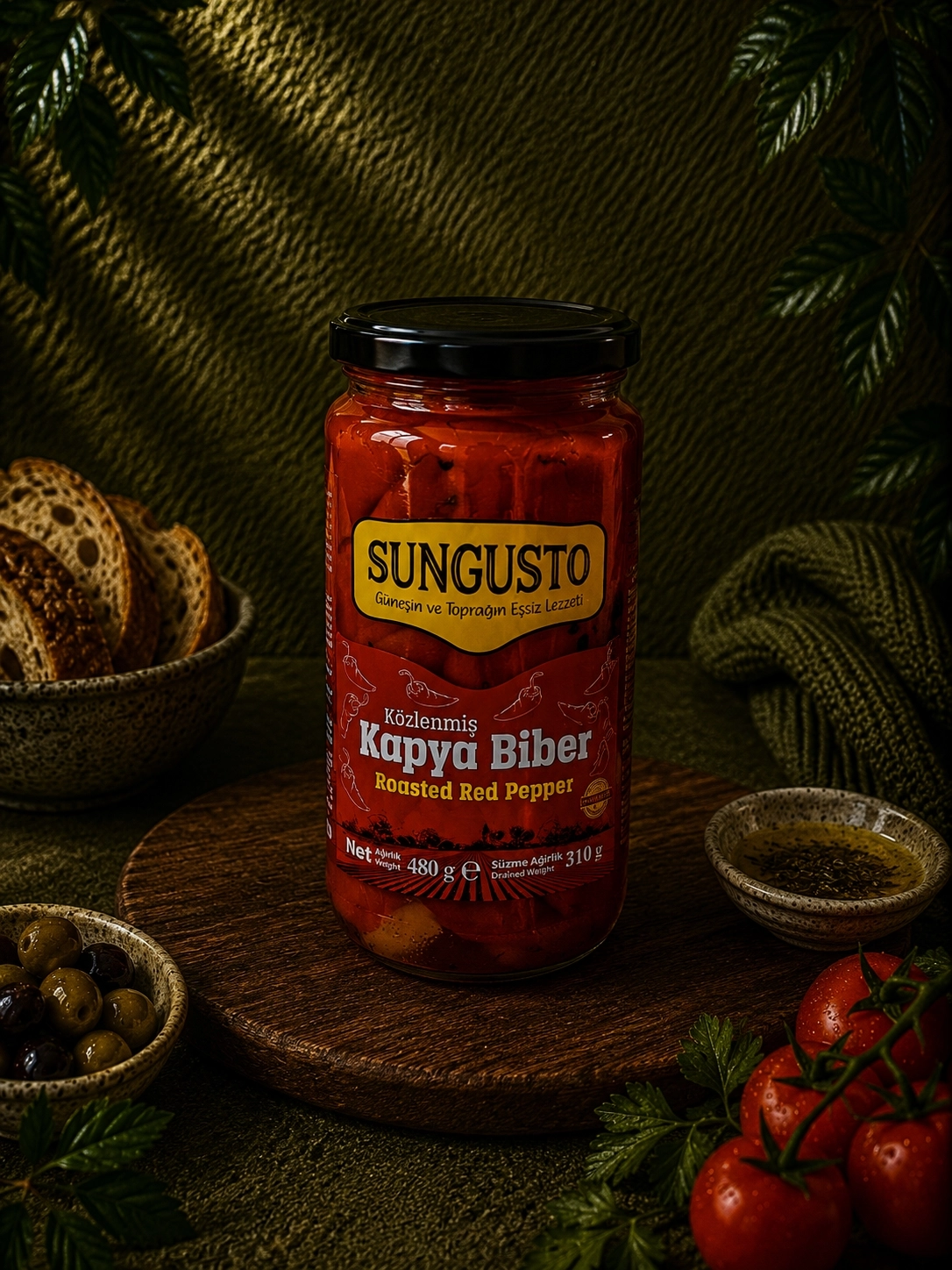 Közlenmiş Kapya Biber 480gr