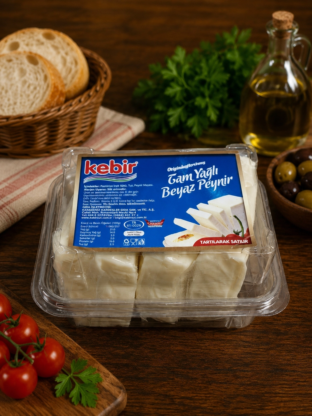 Kebir 4 dilimli Vakumlu Lüks Beyaz Peynir 700gr