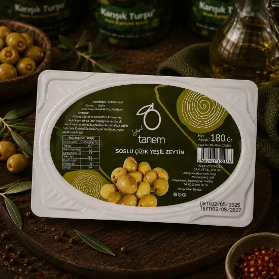 SOSLU ÇİZİK YEŞİL ZEYTİN 180GR