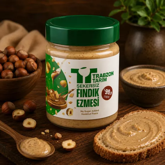 Trabzon Tarım Şekersiz %99.9 Fındık Ezmesi (Parçacıklı) 300g