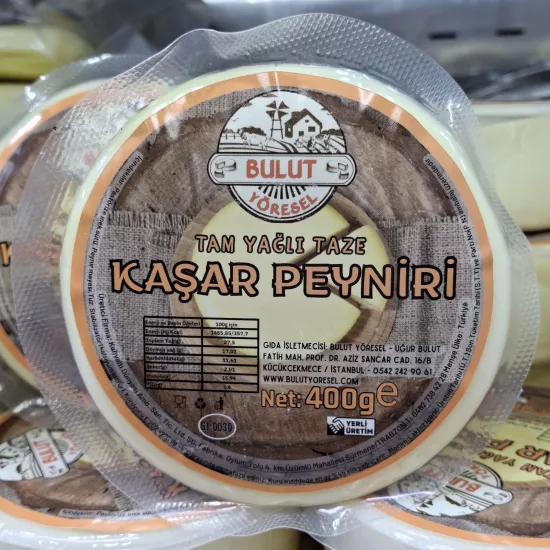 Taze Kaşar Peyniri (Tam Yağlı) 400gr