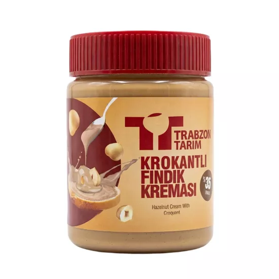 Trabzon Tarım Krokantlı Fındık Kreması (%35 Fındık) 320gr